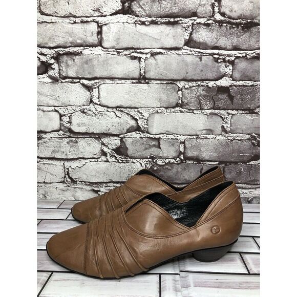 Josef Seibel Brown Leather Slip On Heel Booties Shoes Women’s Sz 39EU/8.5M US - Picture 1 of 16